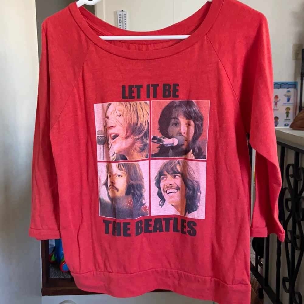 Let It Be Beatles Scoop Neck Shirt